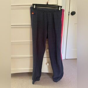 Aviator Nation navy stripe sweatpants
